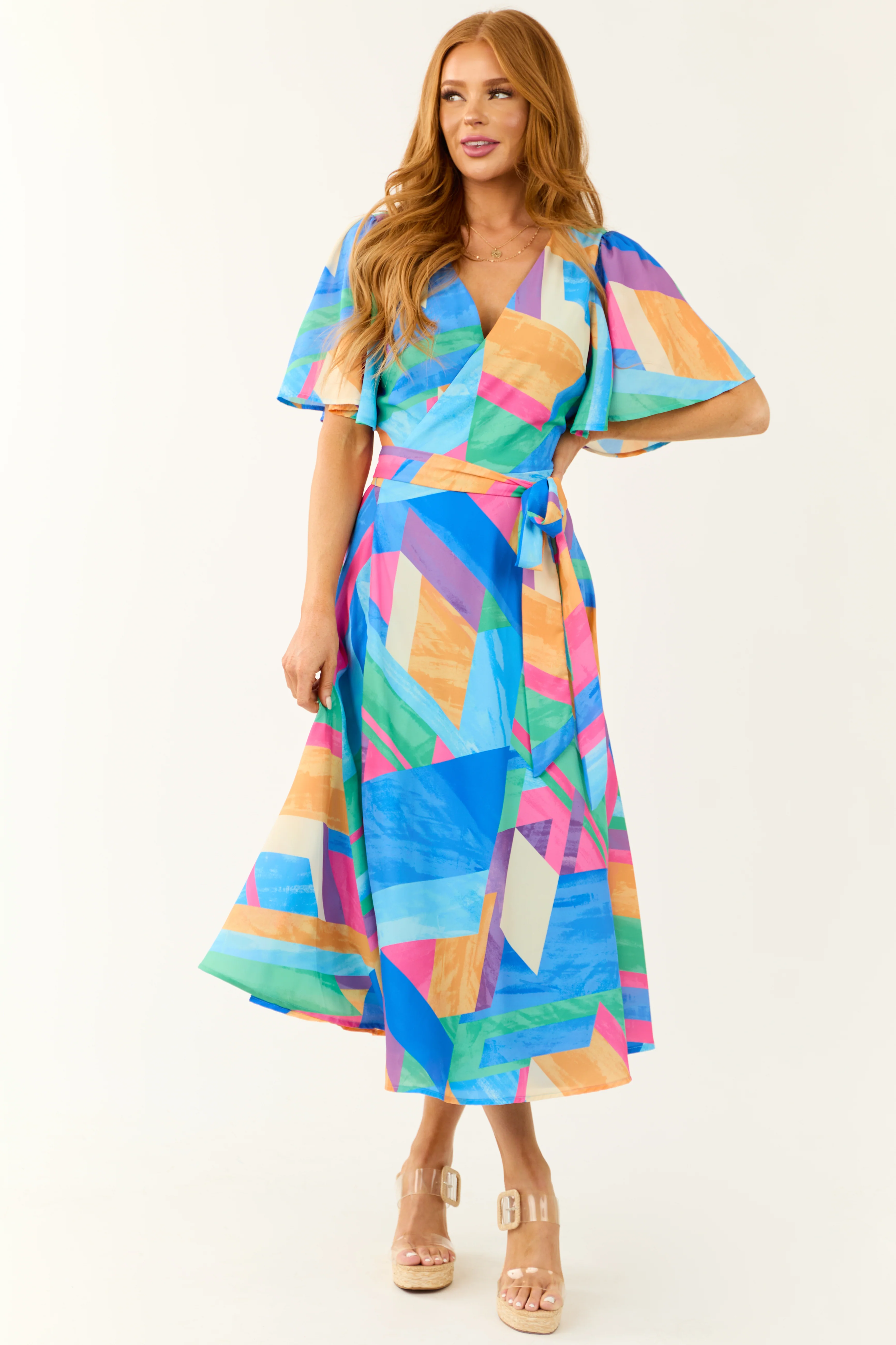 Flying Tomato Royal Blue Wrap Midi Dress - LD SALE