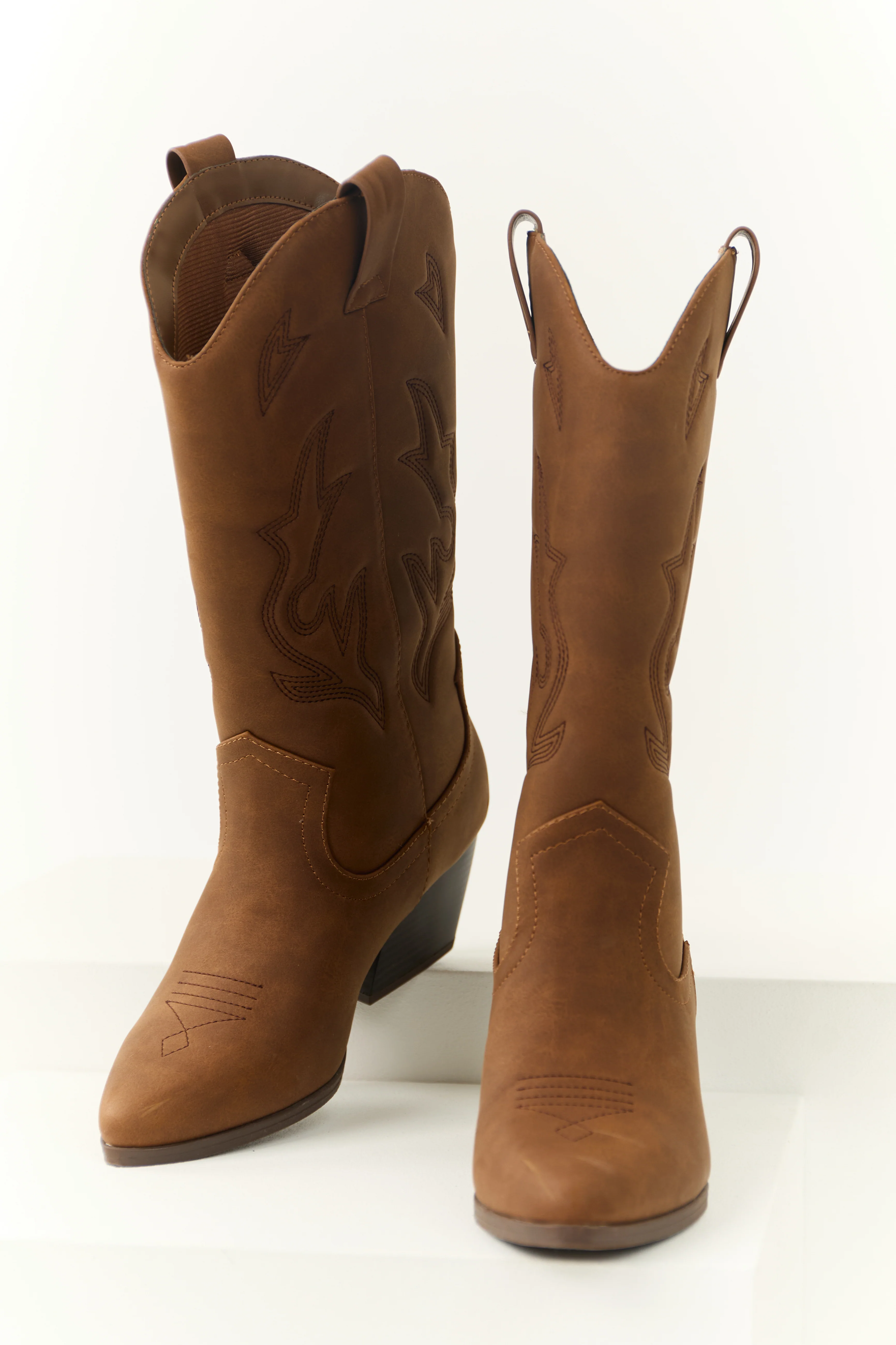 Sepia Embroidered Tall Western Boots - LD SALE