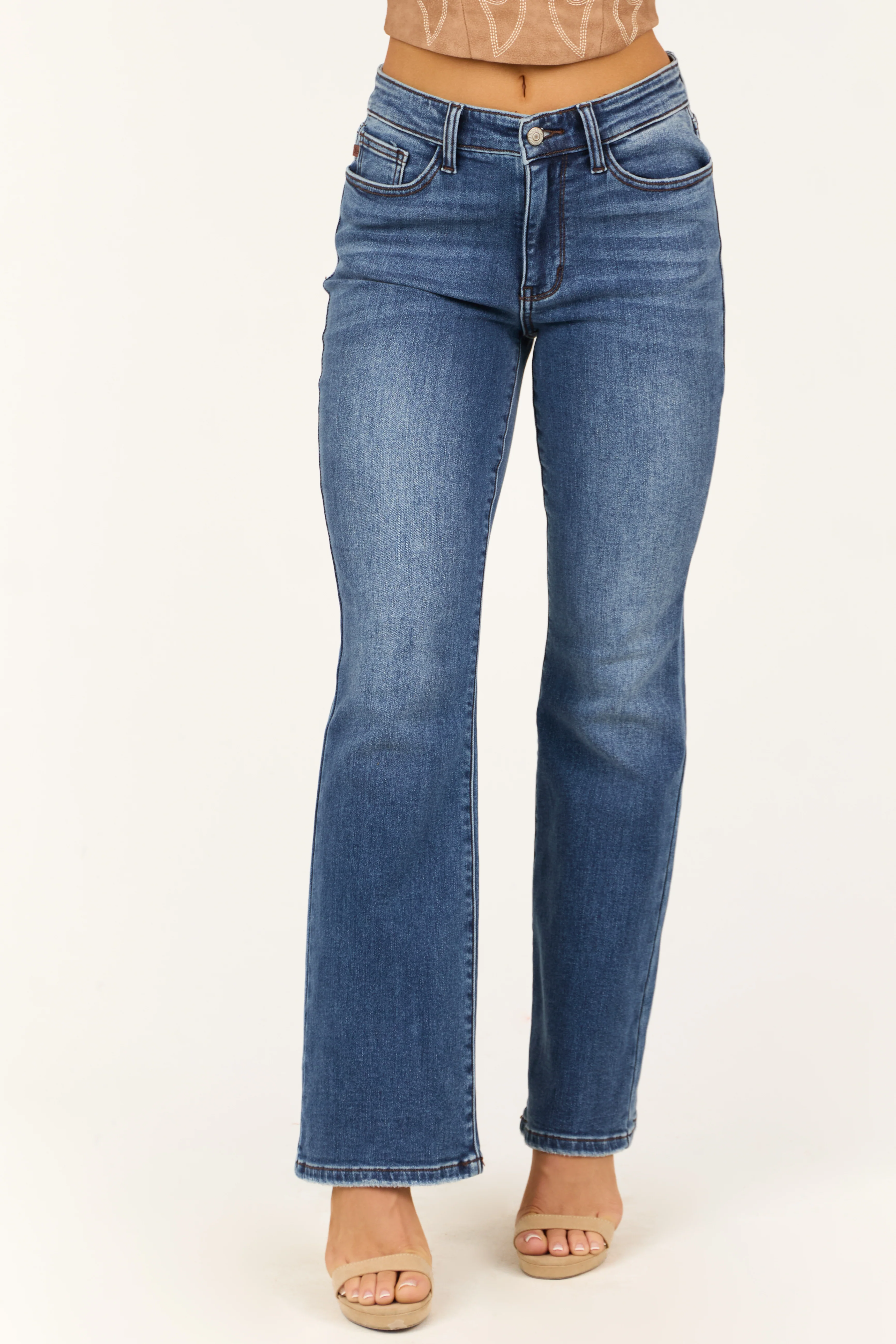 Judy Blue Dark Wash Thermal Lined Bootcut Jeans - LD SALE
